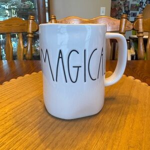 Rae Dunn White and Black Ceramic Mug Magic